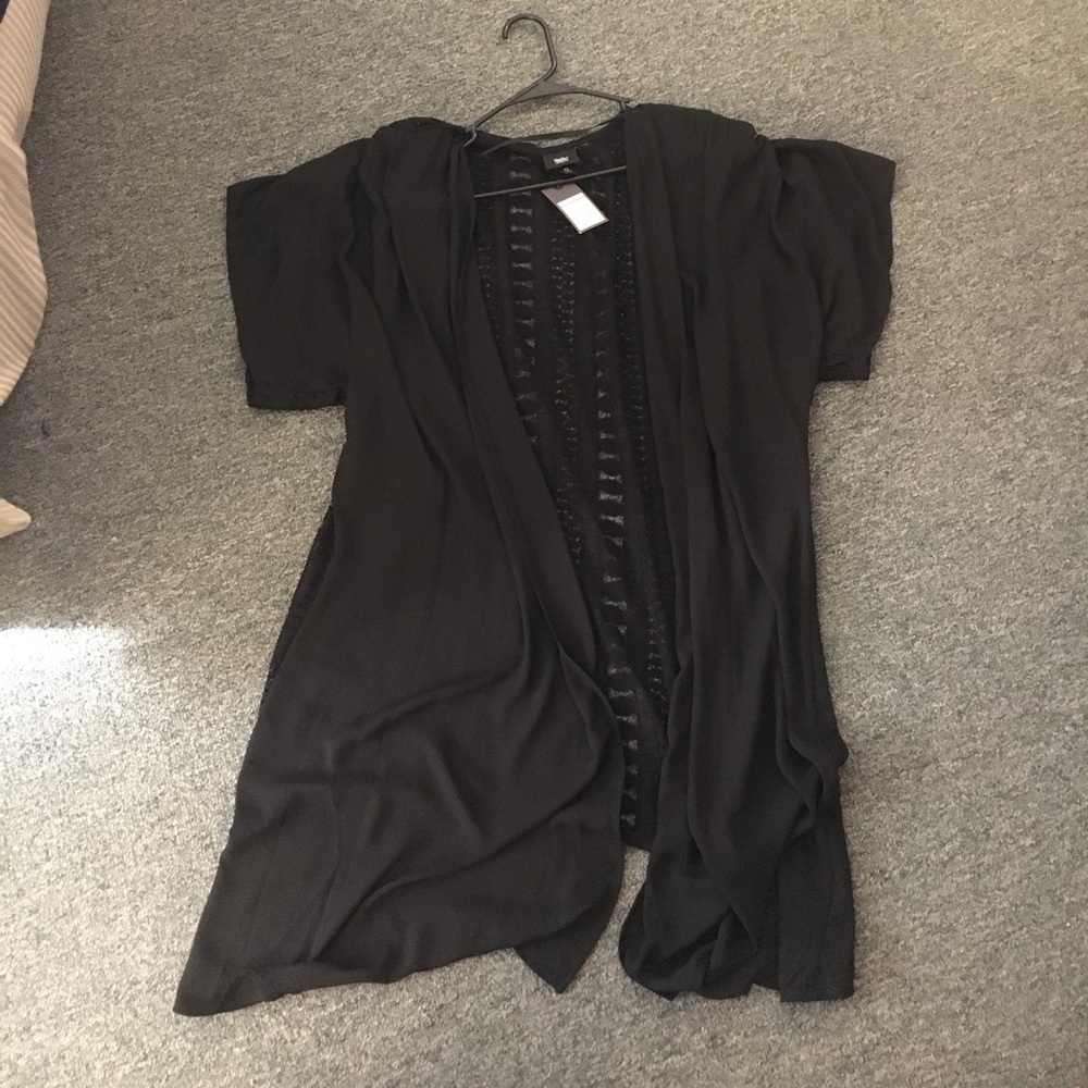 Long black kimono/cover-up